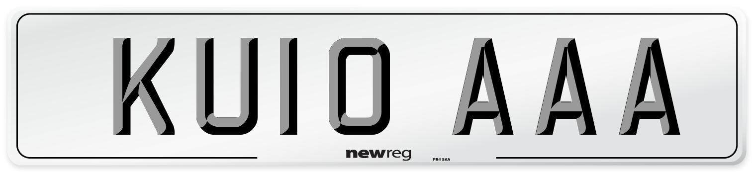 KU10 AAA Number Plate from New Reg
